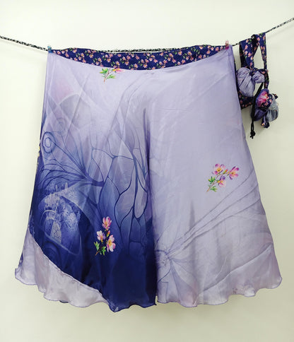Joanna-Digital print Premium Regular Ankle skirt with scarf