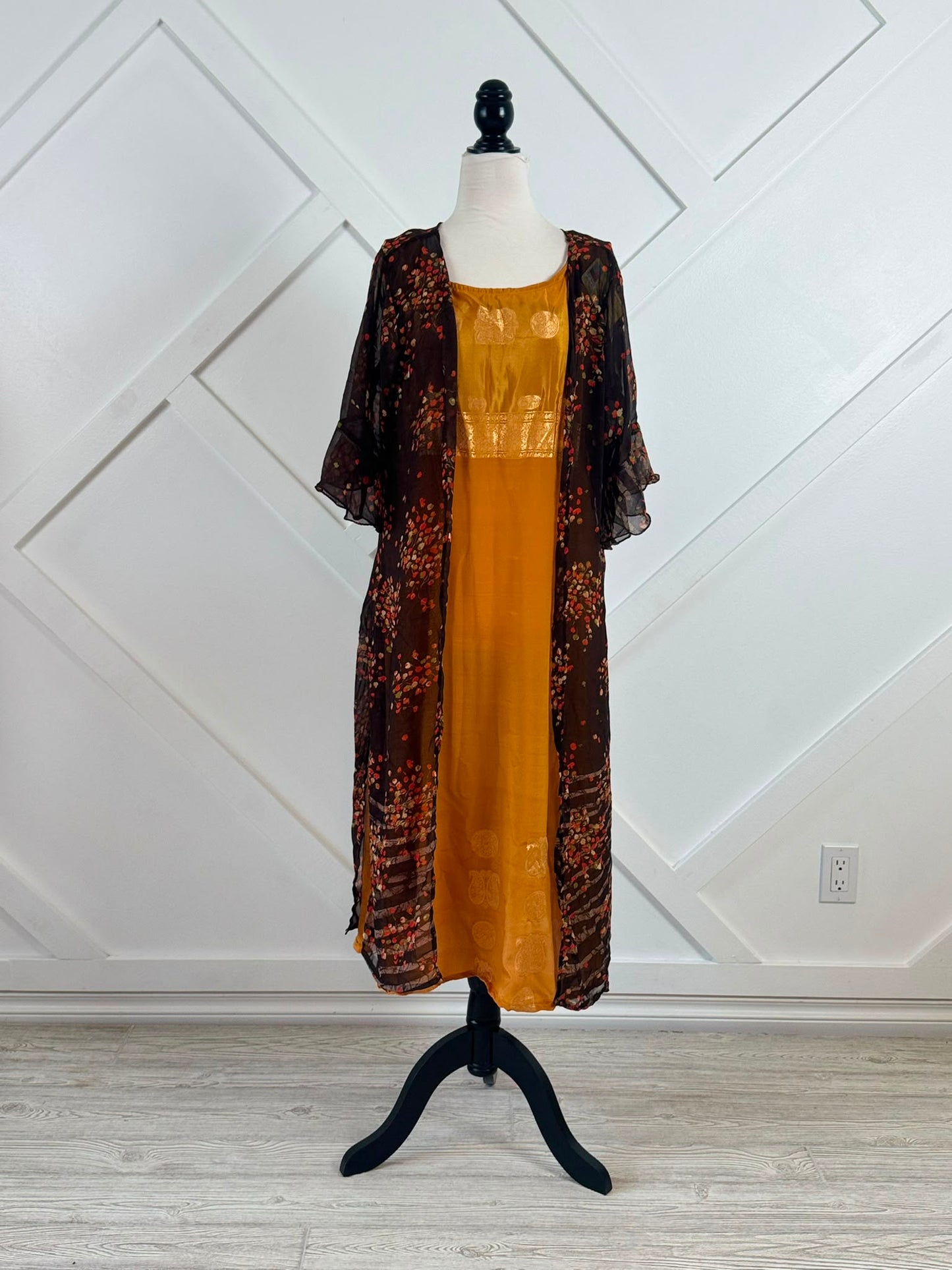 Slim Petite Alima Dress Set with Scarf-L011 proto type