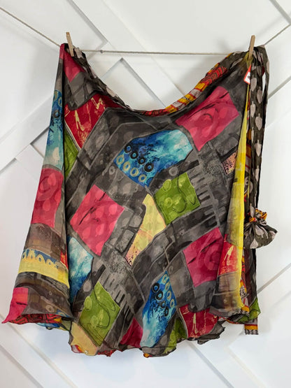 Digital print Premium XL calf skirt-113