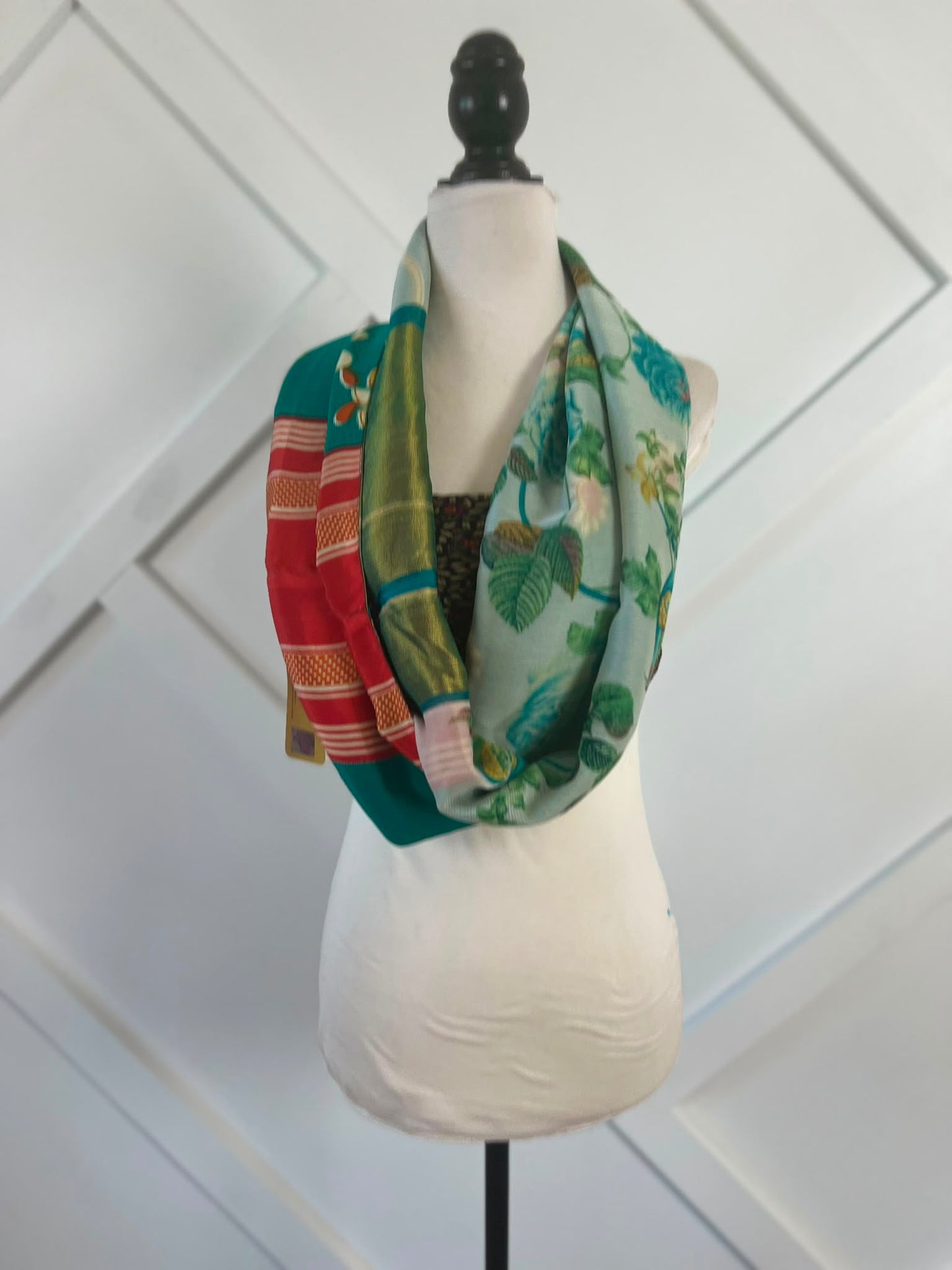 40 inch Reversible Infinity Scarf (short)-074