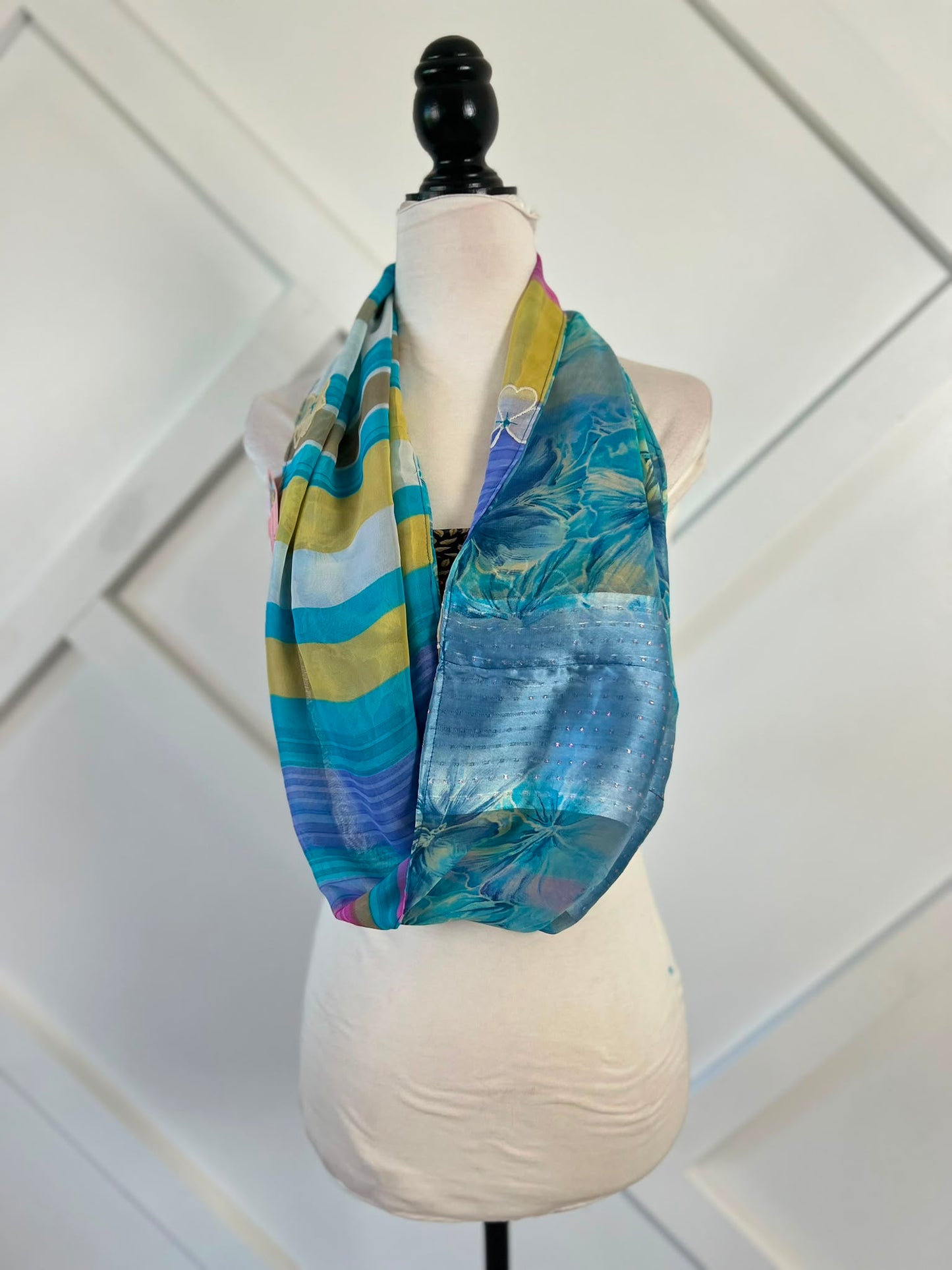 40 inch Reversible Infinity Scarf (short)-107