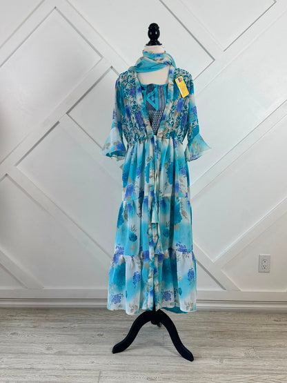 Sandra.M-Slim Petite Alima Dress Set with Scarf proto type