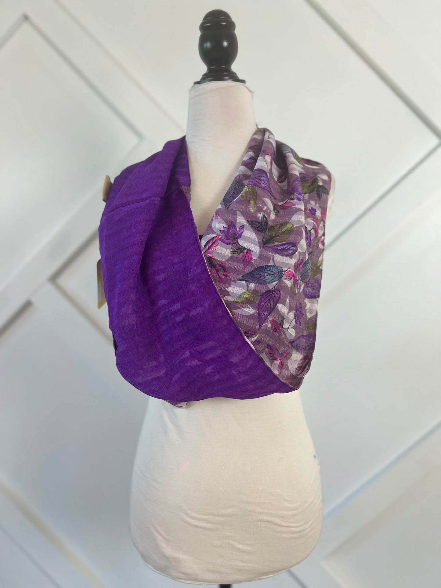 40 inch Reversible Infinity Scarf (short)-085