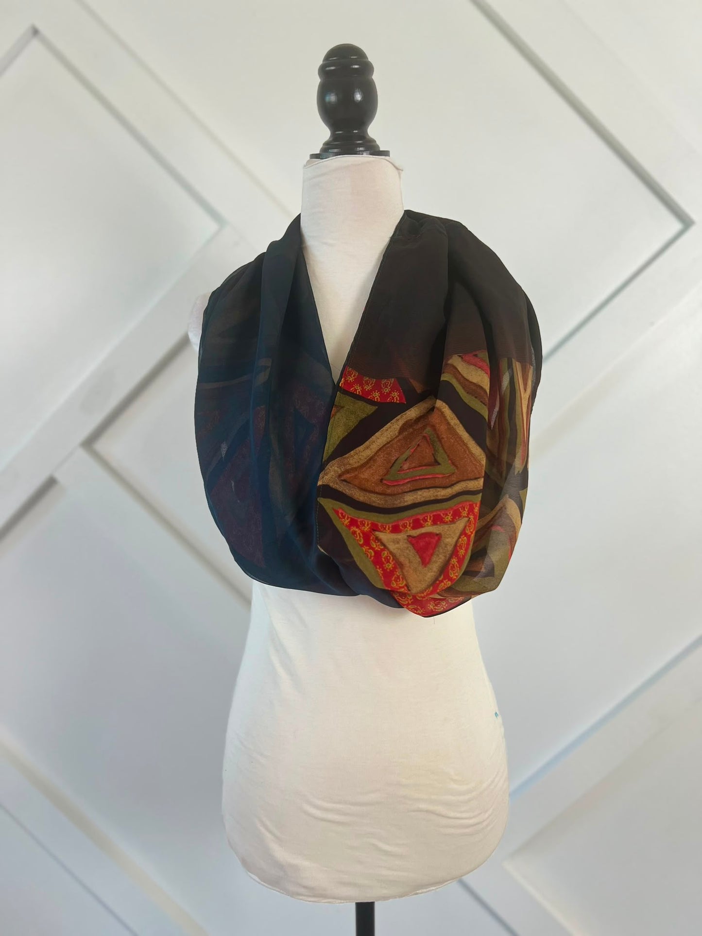 40 inch Reversible Infinity Scarf (short)-088