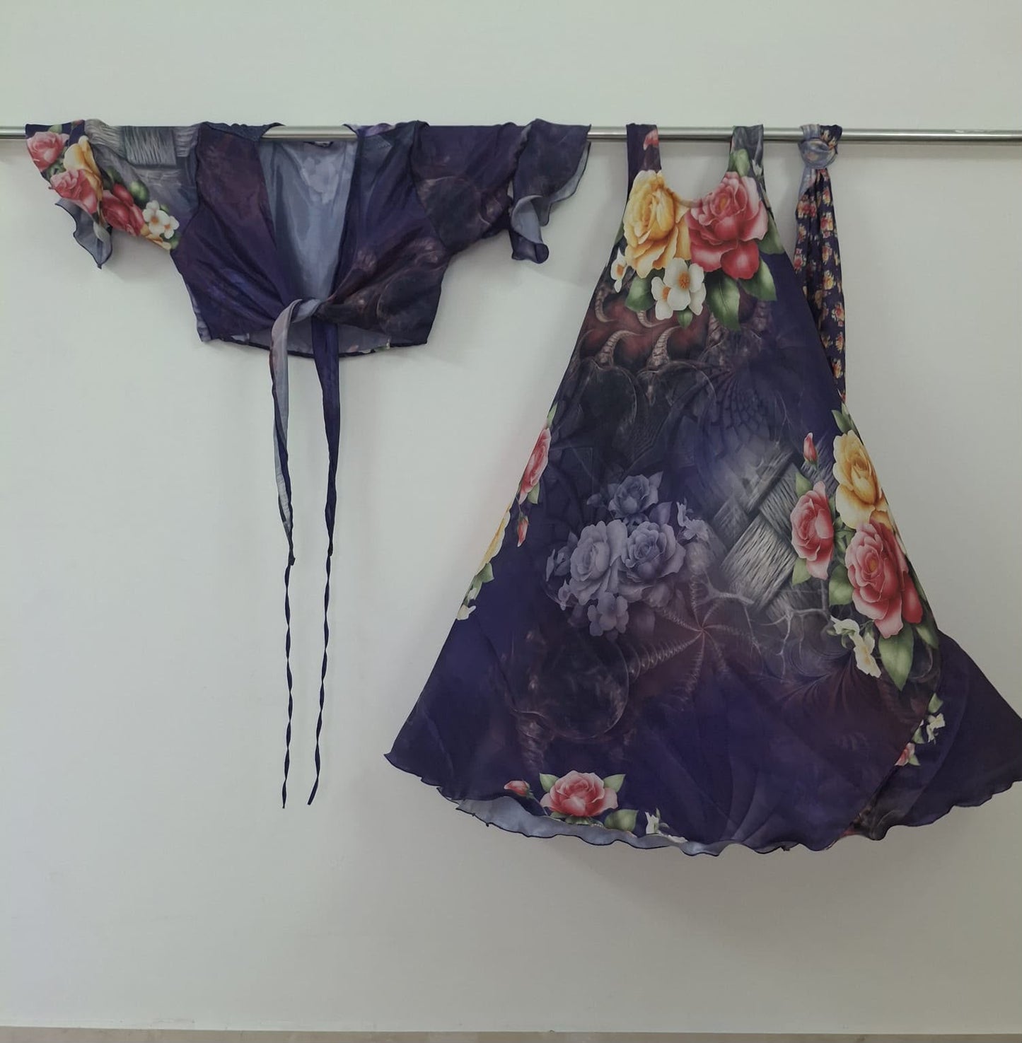 Rebecca.E-Digital print Non Plus Sakhi Dress Set-Dispatch Payment