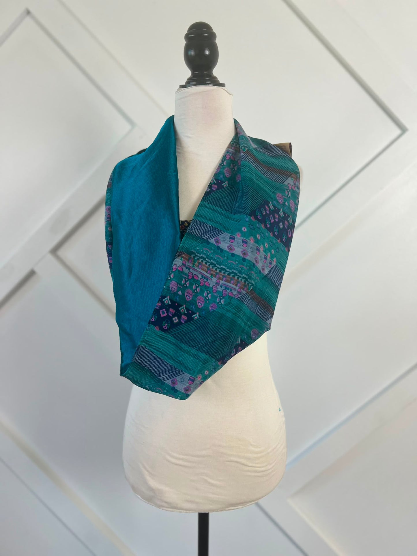 40 inch Reversible Infinity Scarf (short)-079