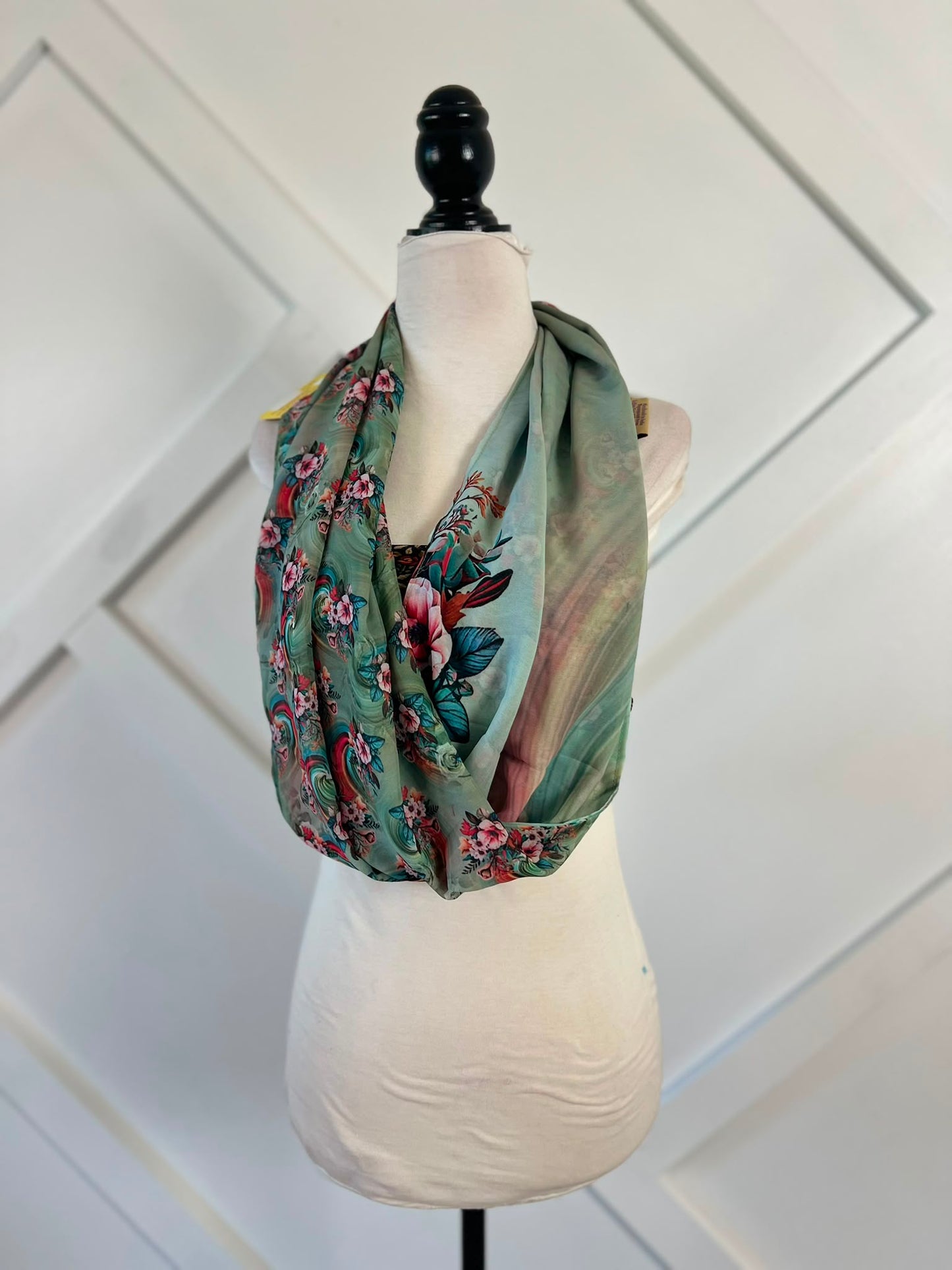 40 inch Reversible Infinity Scarf (short)-123