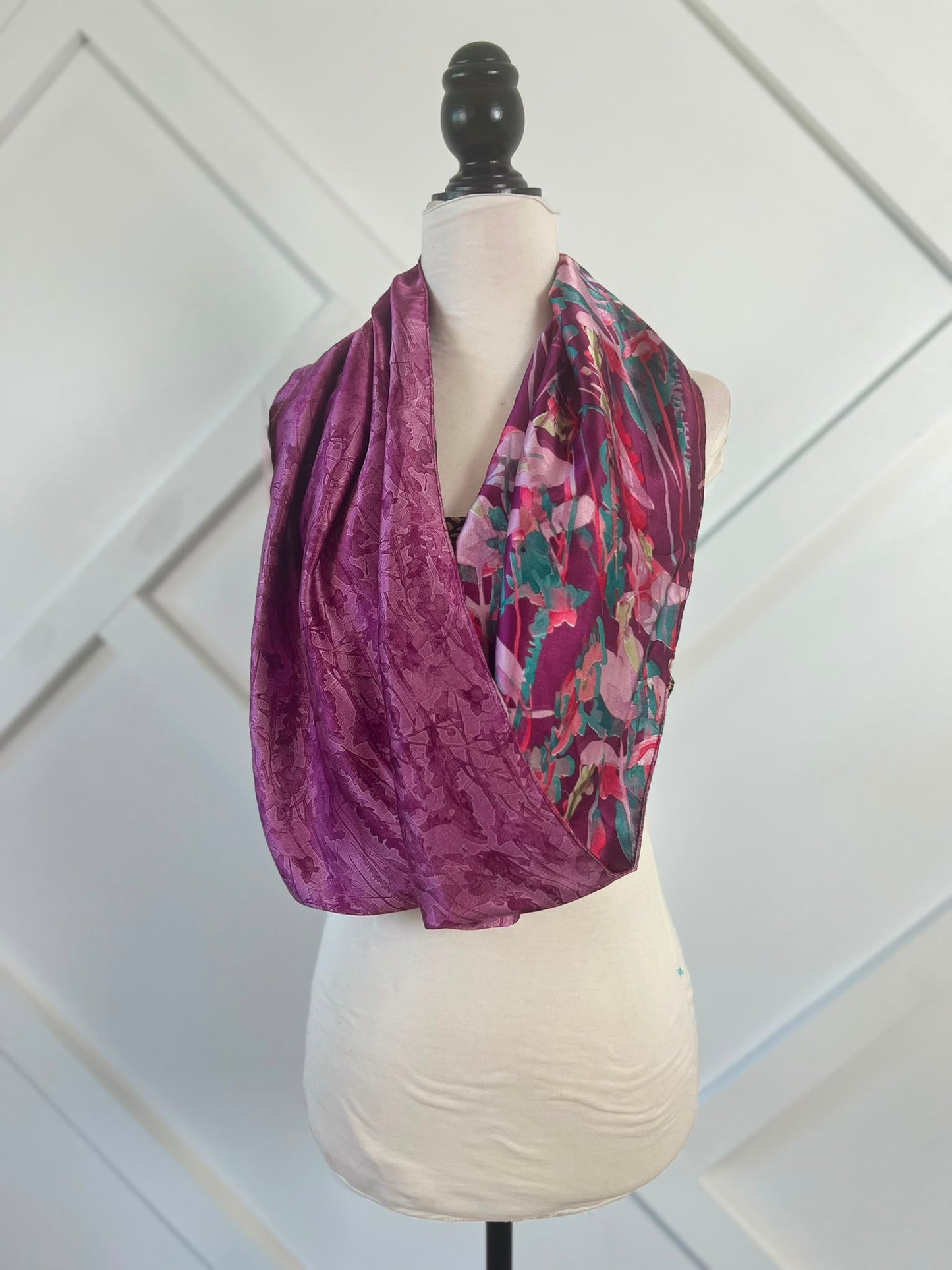 40 inch Reversible Infinity Scarf (short)-081
