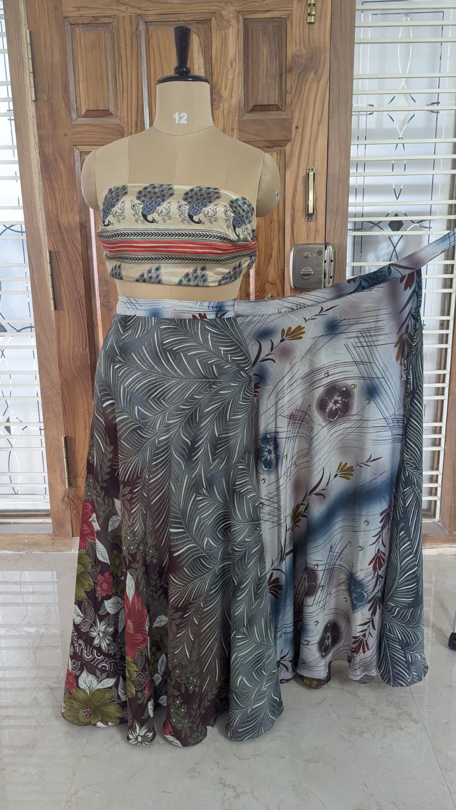 Sarah.B - Festive Regular Ankle skirt - Rangeelaa - Fairtrade Sustainable Women's Clothingsaree wrap skirts
