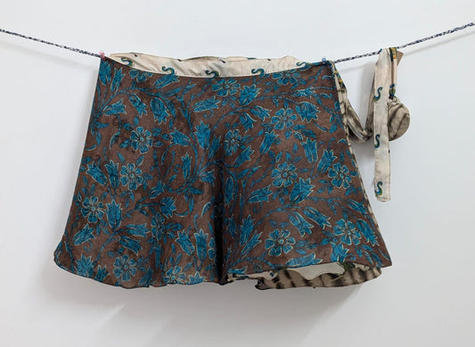 Sarah.B - Premium Regular Mini skirt DS006 - Rangeelaa - Fairtrade Sustainable Women's Clothingsaree wrap skirts