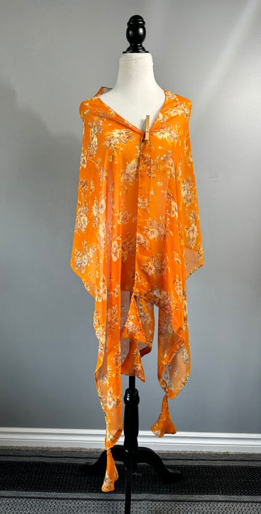 Saree remnant long scarf HFR17 - Rangeelaa - Fairtrade Sustainable Women's Clothing