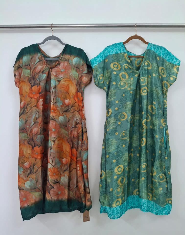 Saschie.P-Pack of Two Slim Petite Sapna Dresses-FSP-015 - Rangeelaa- Fairtrade Sustainable Women's Clothingdresses