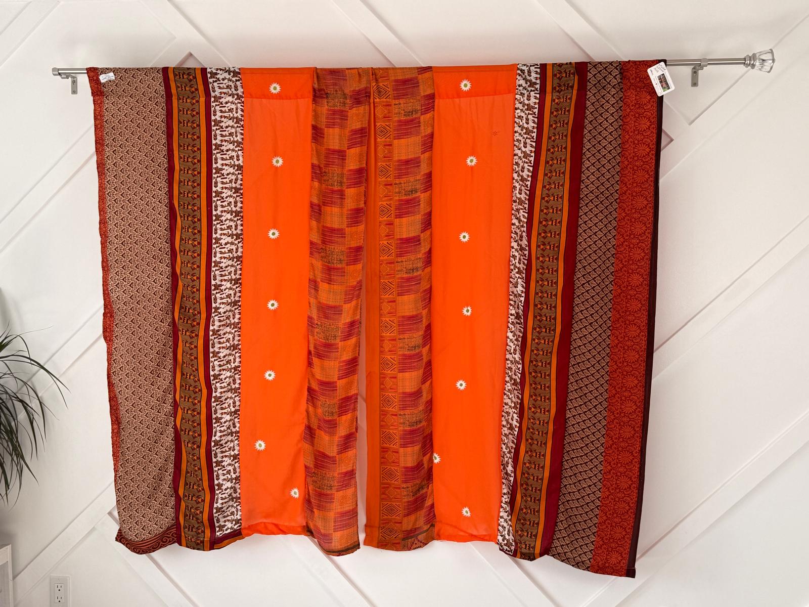 Set of Two curtain panels 40 inch(w) 63 inch(L) - P001 - Rangeelaa - Fairtrade Sustainable Women's Clothing