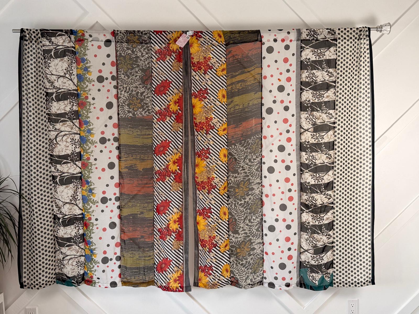 Set of Two curtain panels 40 inch(w) 63 inch(L) - P002 - Rangeelaa - Fairtrade Sustainable Women's Clothing