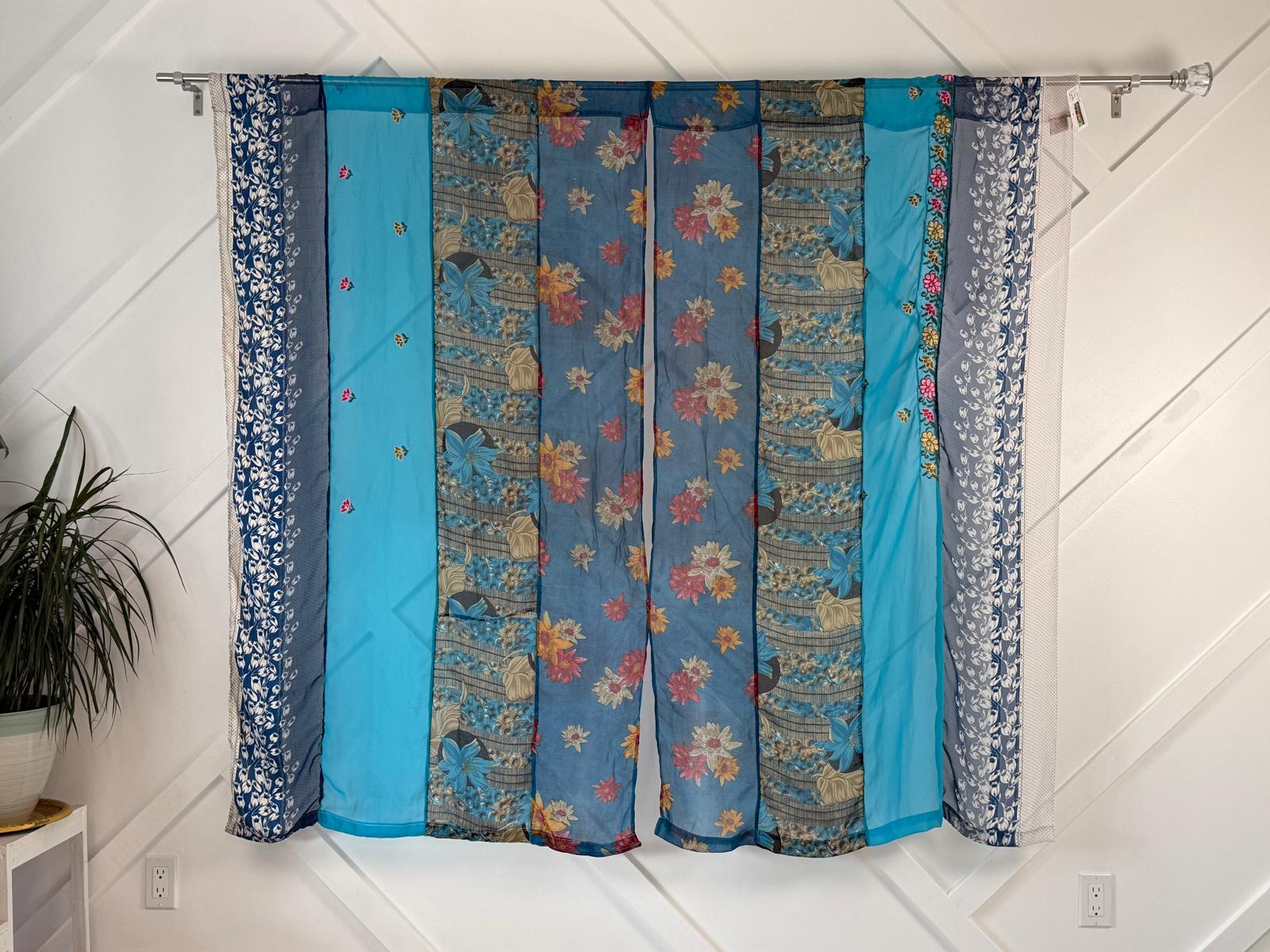 Set of Two curtain panels 40 inch(w) 63 inch(L) - P003 - Rangeelaa - Fairtrade Sustainable Women's Clothing