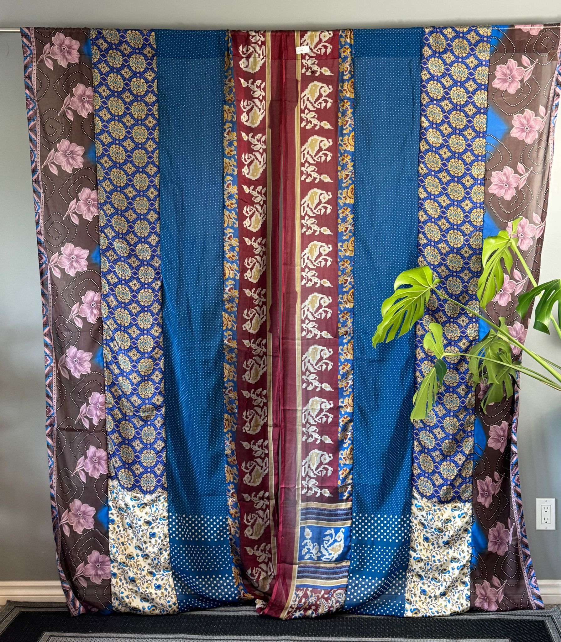 Set of Two curtain panels 40 inch(w)84 inch(L) - E022 - Rangeelaa - Fairtrade Sustainable Women's Clothing