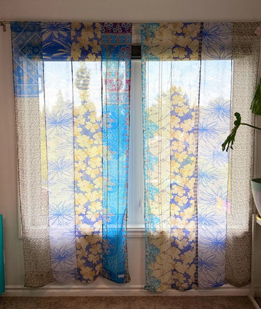 Set of Two curtain panels 40 inch(w)84 inch(L) - S001 - Rangeelaa - Fairtrade Sustainable Women's Clothing