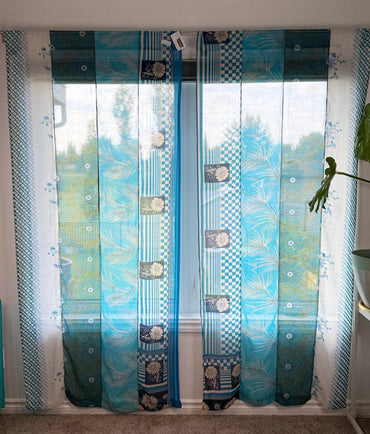 Set of Two curtain panels 40 inch(w)84 inch(L) - S005 - Rangeelaa - Fairtrade Sustainable Women's Clothing