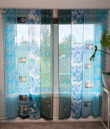 Set of Two curtain panels 40 inch(w)84 inch(L) - S008 - Rangeelaa - Fairtrade Sustainable Women's Clothing