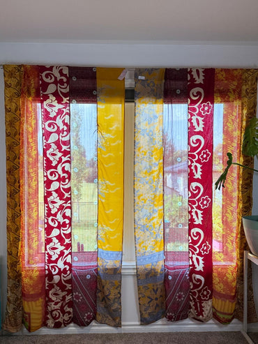 Set of Two curtain panels 40 inch(w)84 inch(L) - S010 - Rangeelaa - Fairtrade Sustainable Women's Clothing