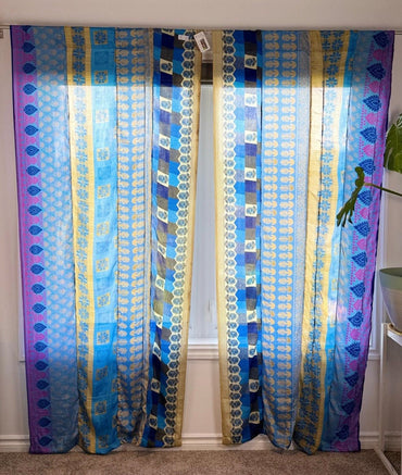 Set of Two curtain panels 40 inch(w)84 inch(L) - S014 - Rangeelaa - Fairtrade Sustainable Women's Clothing