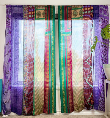 Set of Two curtain panels 50 inch(w)84 inch(L) - B001 - Rangeelaa - Fairtrade Sustainable Women's Clothing