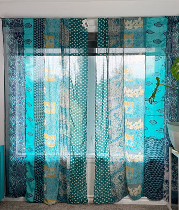 Set of Two curtain panels 50 inch(w)84 inch(L) - B003 - Rangeelaa - Fairtrade Sustainable Women's Clothing