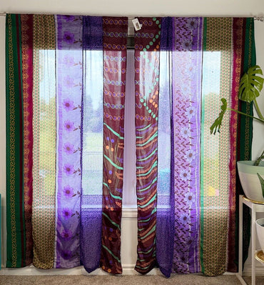 Set of Two curtain panels 50 inch(w)84 inch(L) - B006 - Rangeelaa - Fairtrade Sustainable Women's Clothing