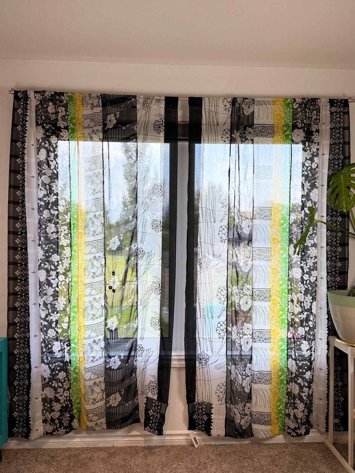 Set of Two curtain panels 50 inch(w)84 inch(L) - B007 - Rangeelaa - Fairtrade Sustainable Women's Clothing