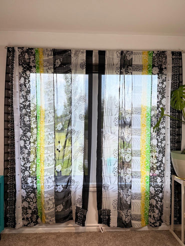 Set of Two curtain panels 50 inch(w)84 inch(L) - B007 - Rangeelaa - Fairtrade Sustainable Women's Clothing