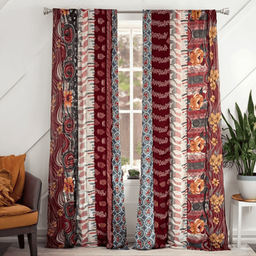 Set of Two curtain panels 50 inch(w)84 inch(L) - B009 - Rangeelaa - Fairtrade Sustainable Women's Clothing