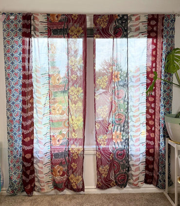 Set of Two curtain panels 50 inch(w)84 inch(L) - B009 - Rangeelaa - Fairtrade Sustainable Women's Clothing