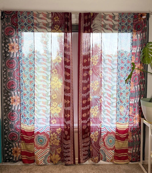 Set of Two curtain panels 50 inch(w)84 inch(L) - B010 - Rangeelaa - Fairtrade Sustainable Women's Clothing