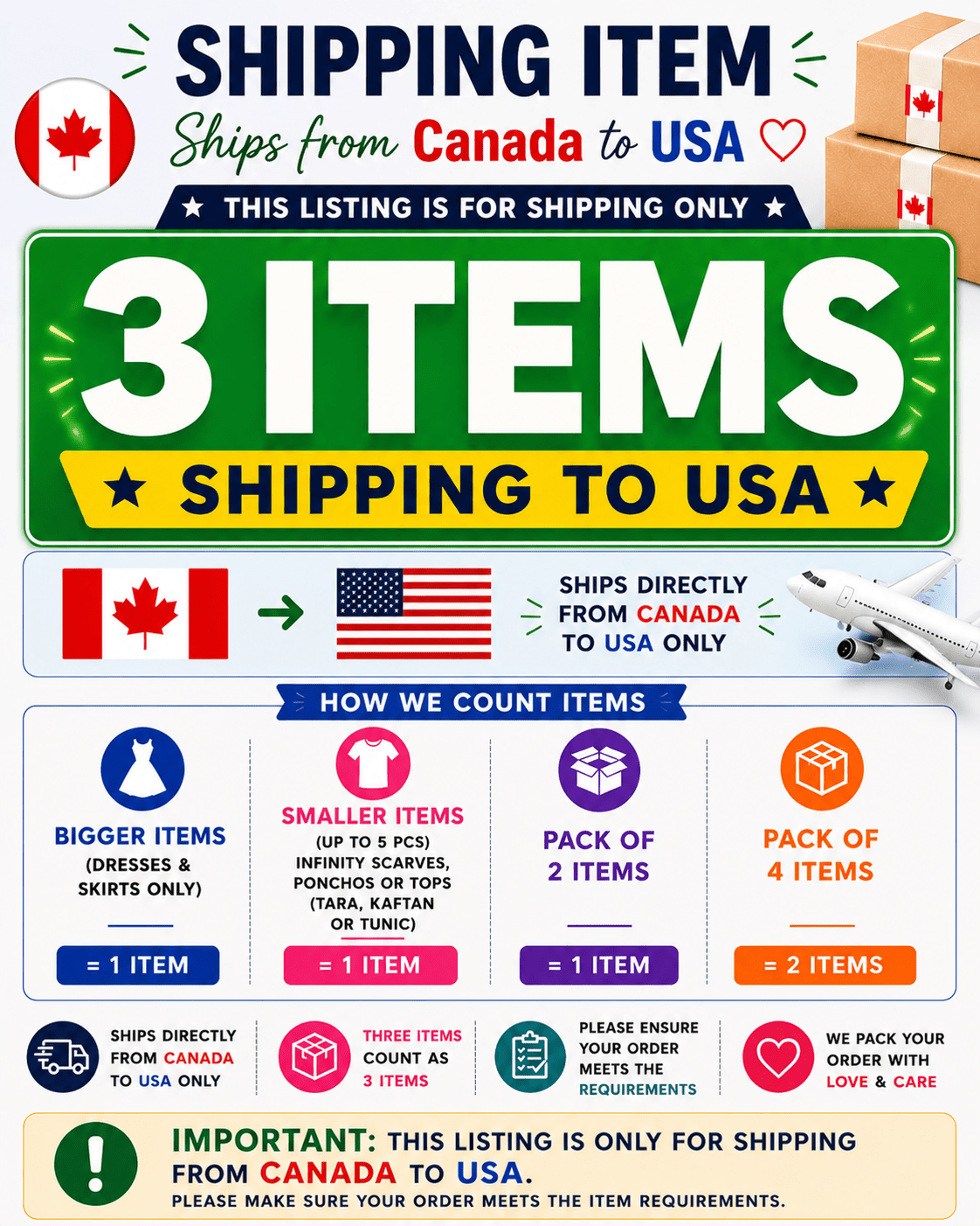 Shipping charges for 3 items - USA - Rangeelaa - Fairtrade Sustainable Women's Clothing