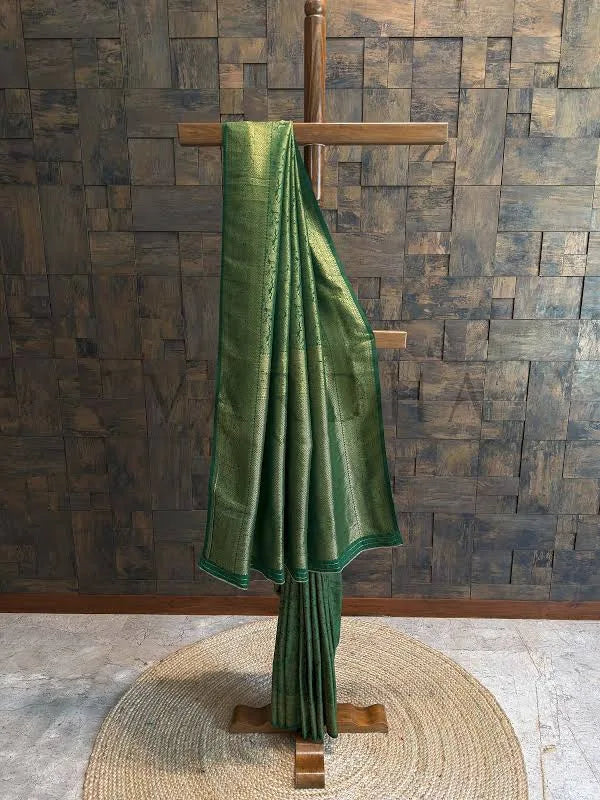 Emerald Green Kanjivaram Silk Saree