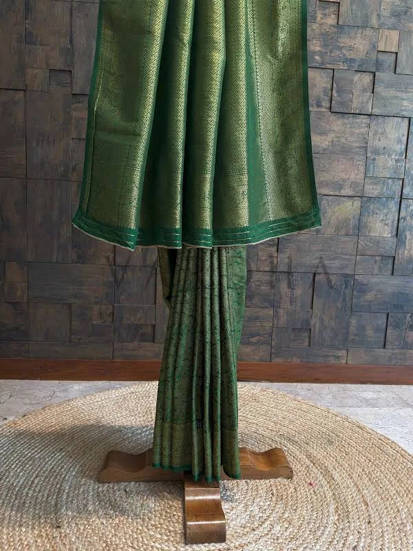 Emerald Green Kanjivaram Silk Saree