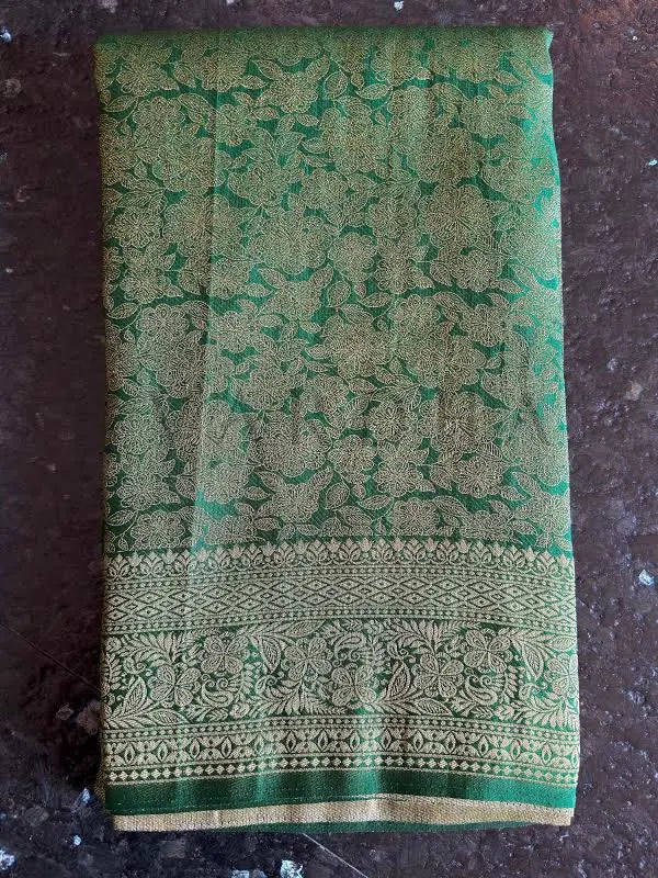 Emerald Green Kanjivaram Silk Saree