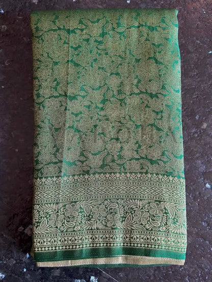 Emerald Green Kanjivaram Silk Saree