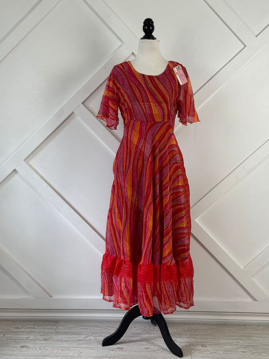Slim Petite Lined Ganga Dress-ED032 - Rangeelaa- Fairtrade Sustainable Women's Clothing
