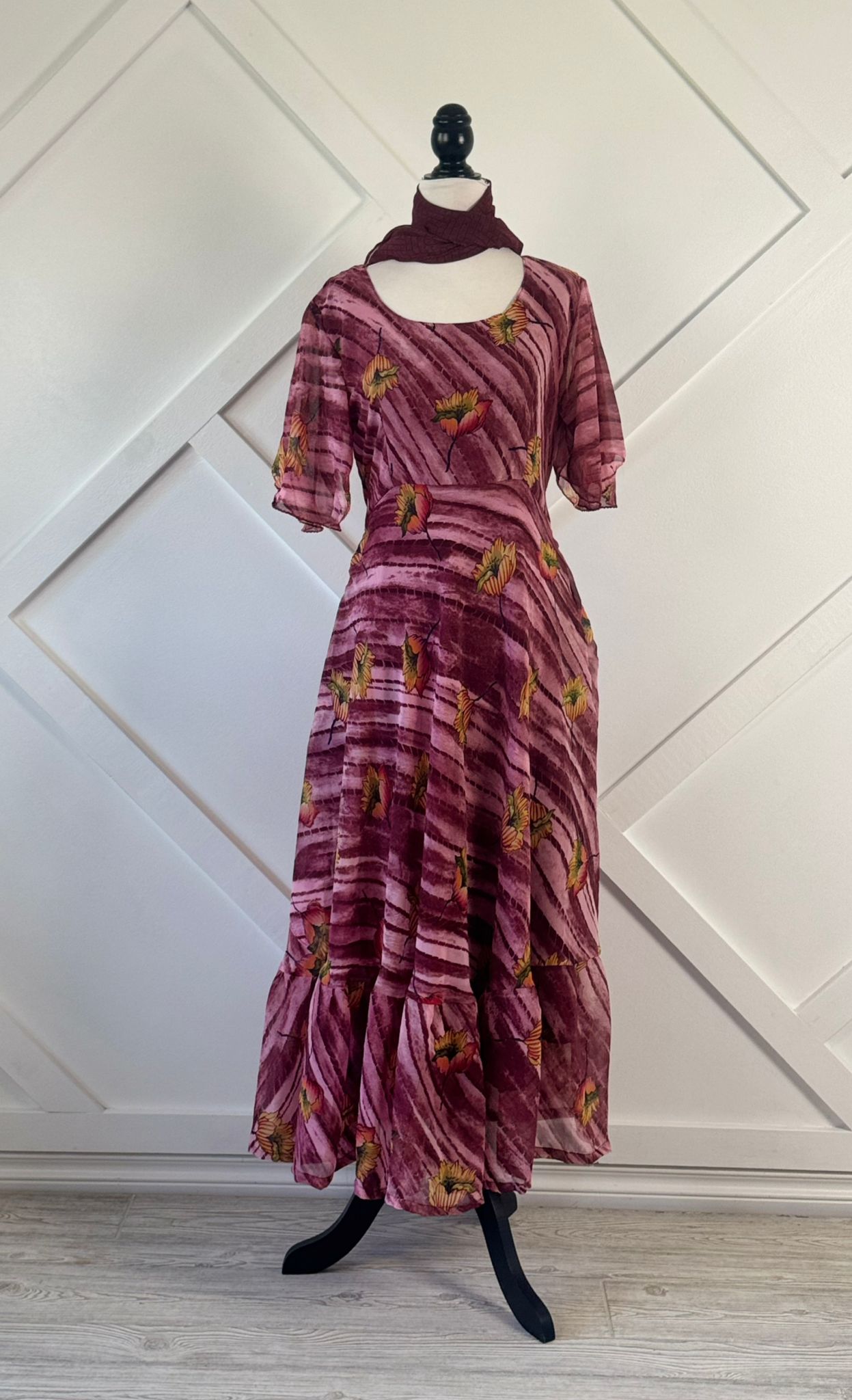 Slim Petite Lined Ganga Dress-ED040 - Rangeelaa- Fairtrade Sustainable Women's Clothing