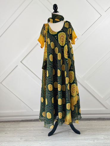 Slim Petite Lining tall Mahika with matching Scarf and sleeves - Rangeelaa - Fairtrade Sustainable Women's Clothing