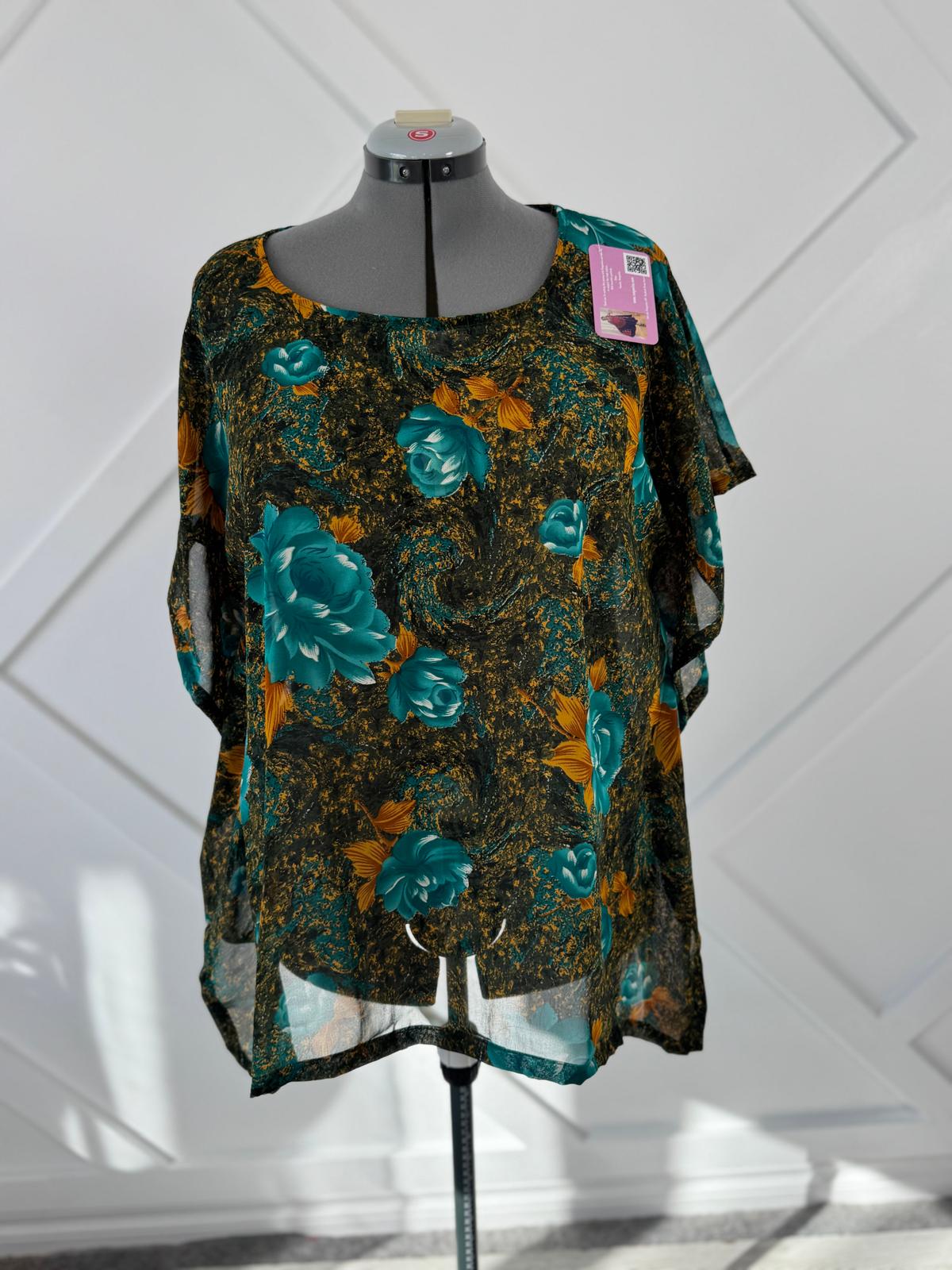 Susan sakaye - Plus Kaftan Top - Rangeelaa - Fairtrade Sustainable Women's Clothing