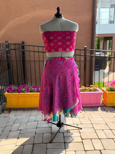 XL Harmony Two Layered Skirt - J0070 - Rangeelaa - Fairtrade Sustainable Women's Clothing