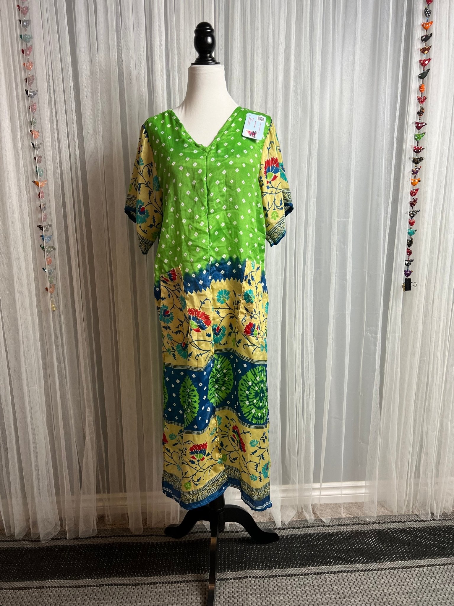 Crepe silk damsel-002 - Rangeelaa- Fairtrade Sustainable Women's Clothing