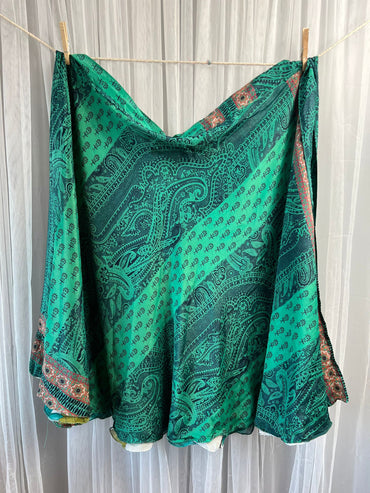 Festive XL Calf FA014 - Rangeelaa- Fairtrade Sustainable Women's Clothingsaree wrap skirts