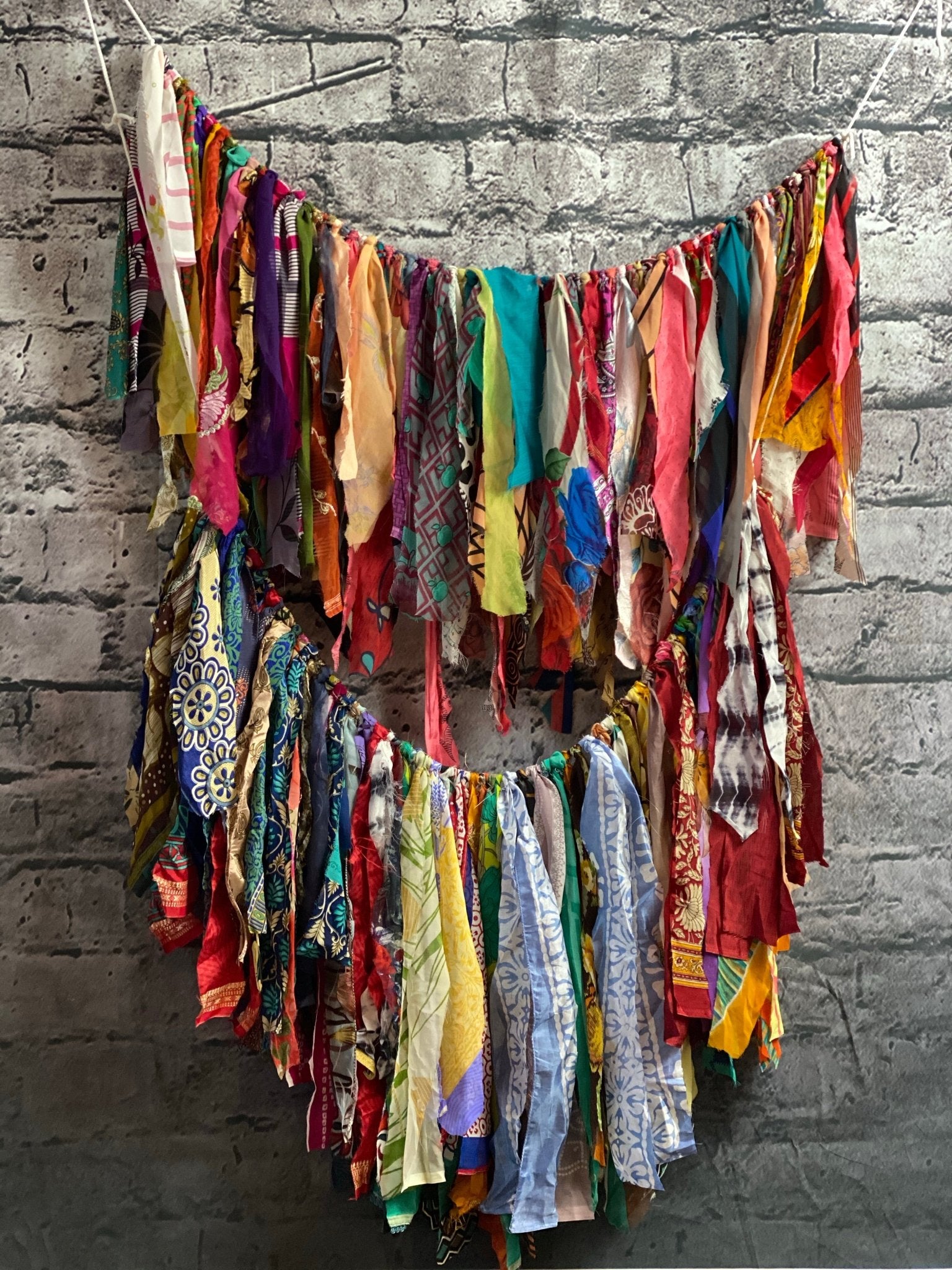 Pack of Two Saree Remnant Garlands - Rangeelaa- Fairtrade Sustainable Women's Clothing