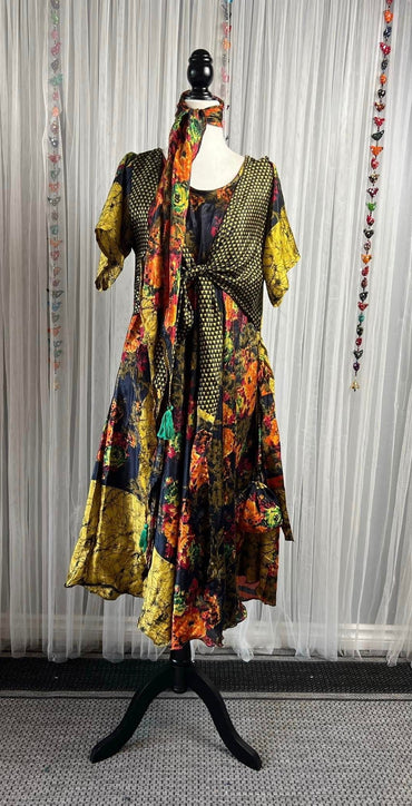 Petite Regular Choli Mahika with scarf PJ002 - Rangeelaa- Fairtrade Sustainable Women's Clothing