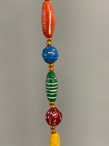Wooden bead Green Elephant Motif string garland - Rangeelaa- Fairtrade Sustainable Women's Clothing