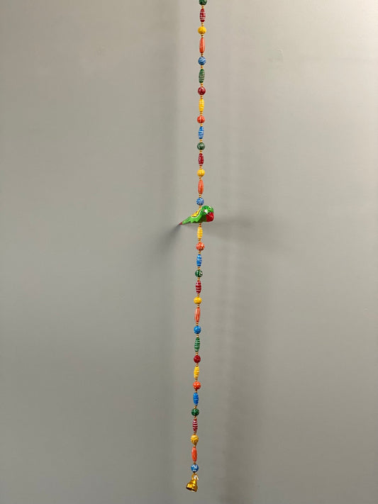 Wooden bead Parrot Motif string garland - Rangeelaa- Fairtrade Sustainable Women's Clothing