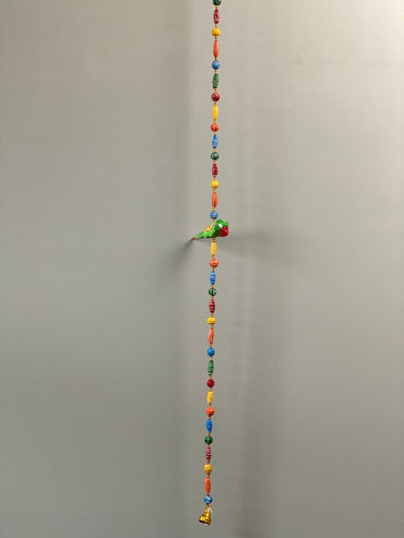 Wooden bead Parrot Motif string garland - Rangeelaa- Fairtrade Sustainable Women's Clothing